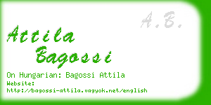 attila bagossi business card